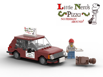 Instructions   HOME ALONE Little Nero Pizza delivery car figure statue stickers
