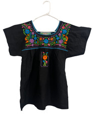 Nativa Mexican Handmade Embroidered Blouse  Size CH  Good Used C