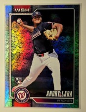 2026 Topps Series 1 Andry Lara RC #36 75 Years of Topps Logo Foil 73 /75