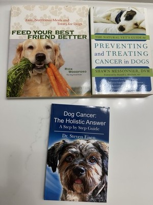 Holistic Dog Health Book Lot Cancer Prevention Nutrition 3 Book Bundle