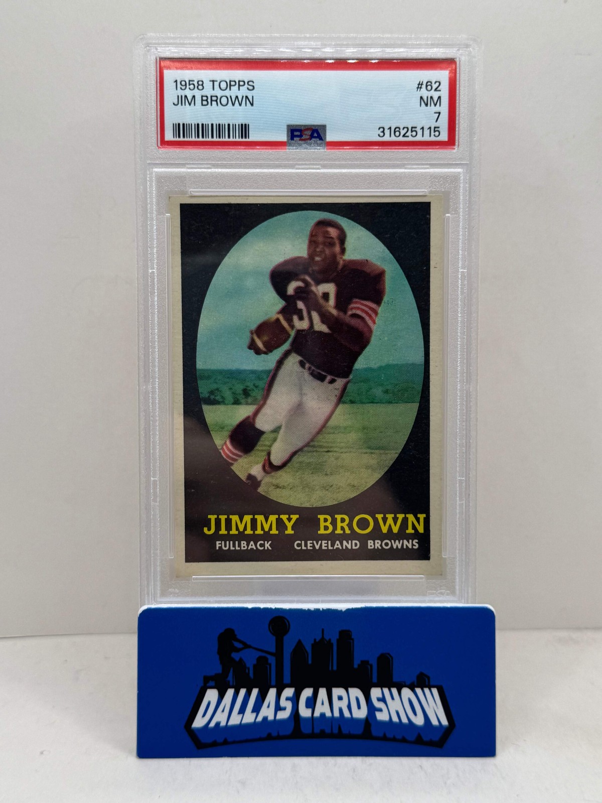 1958 Topps #62 Jim Brown Rookie RC PSA 7