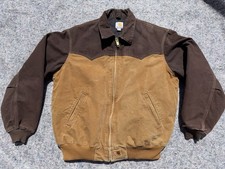 RARE Carhartt J14 214 Santa Fe Insulated Western Jacket Mens XL 2 Tone Brown