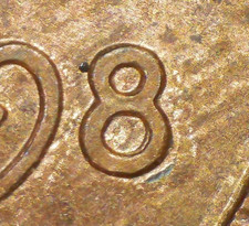 1998-D Lincoln Penny w/DDD-O & R/Rim Cud/Plating issues. Buy & get a free coin.