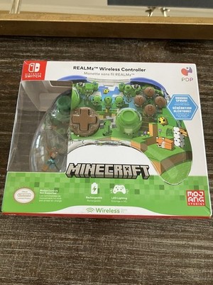 PDP REALMz Wireless Controller Minecraft Forest Biome LED for Nintendo Switch
