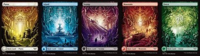 Basic Land Set of 5 - Full Art Lands - Duskmourn - MTG Magic