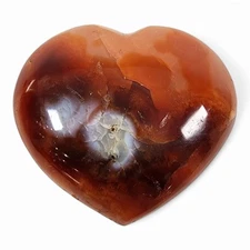 Carnelian Polished Puff Heart Madagascar 100.7 grams