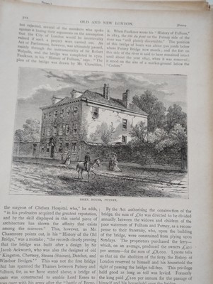 Zz17 Ephemera 1876 Picture London - Essex House Putney