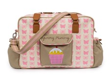Pink Lining Baby Diaper Bag, Yummy Mummy Pink Butterflies 