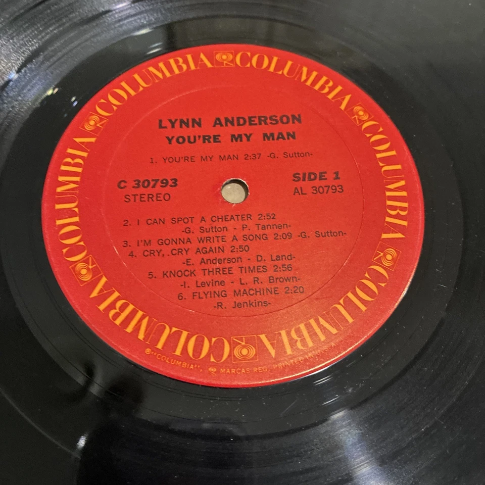Lynn Anderson "You're My Man" Album LP Columbia 1971 C 30793 - Image 3 of 4