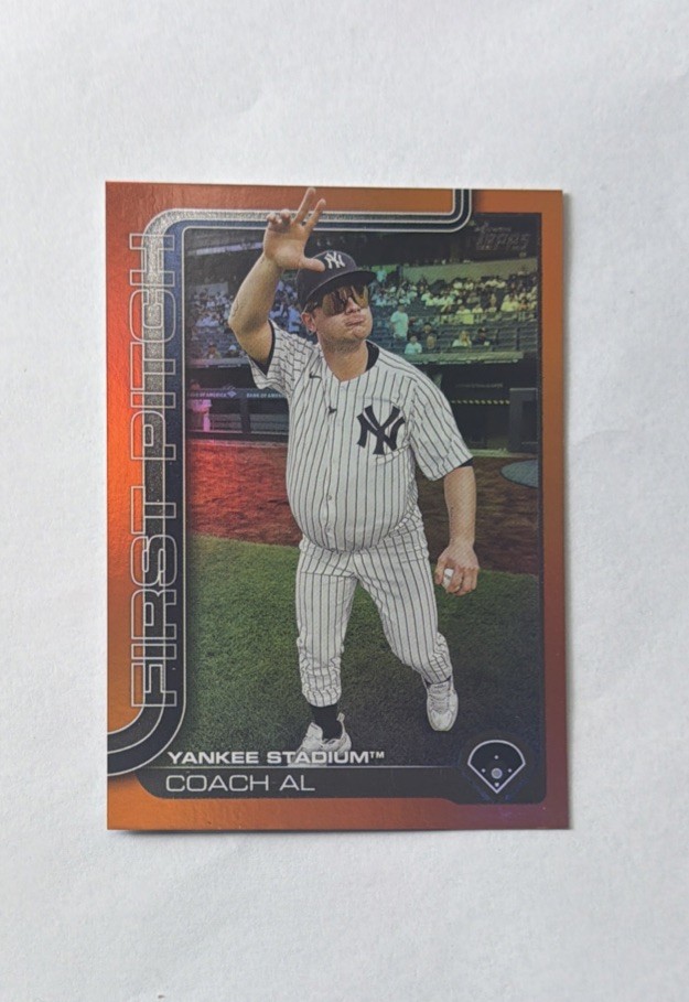 2025 Topps Series One Coach Al FP-4 Orange Foil SSP 08/25-Yankees