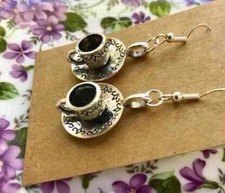 Whimsical, Adorable Alice in Wonderland Teacup Earrings. Perfect For Gift Giving