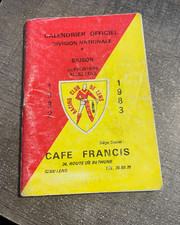 Rare carnet CALENDRIER OFFICIEL )) RC LENS * Saison 1982-1983