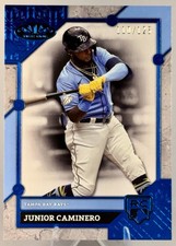 2024 Topps Tier One Junior Caminero #88 Blue Foil RC /125 Tampa Bay Rays