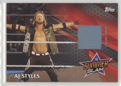 2017 Topps WWE SummerSlam 2016 Mat Relics Bronze 97/199 AJ Styles 0v7