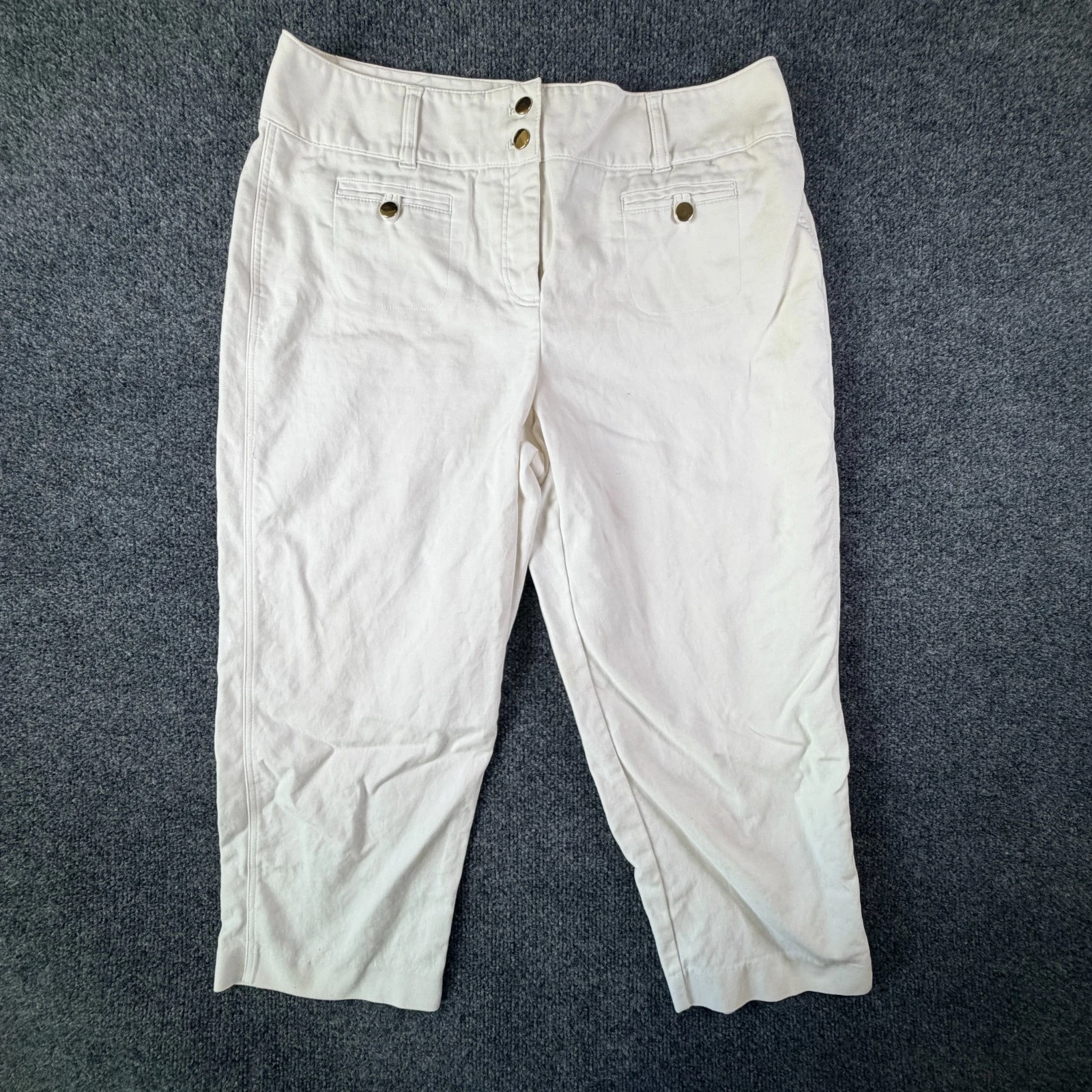 Style & Co Capri Pants Womens 34x22 White Stretch Cotton Mid Rise Straight Leg
Opens in a new window