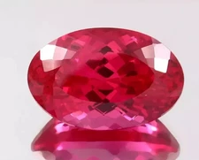 10.00 Ct+ Certified Unheated Myanmar Burma Pink Ruby Oval Cut Loose Gemstone