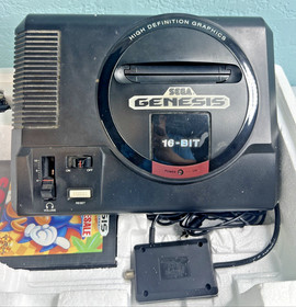 Sega Genesis Console Model 1601 Sonic The Hedgehog Bundle System Completed Boxed