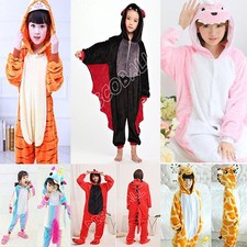 One Piece Kids Animals jumpsuit Pyjamas Fleece Sleepwear Cosplay Xmas Halloween