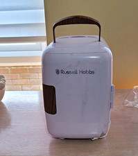 Russell Hobbs 4L Portable Mini Fridge, Tabletop, White, Single Door