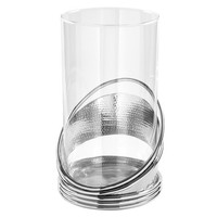 Fink Edles Windlicht 30X26 Cm Aus Glas-Aluminium Kerzenhalter FüR Stumpenkerzen