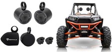 2 Rockville 6.5" Tower Speakers Protective Covers for Polaris RZR/ATV/UTV/Cart