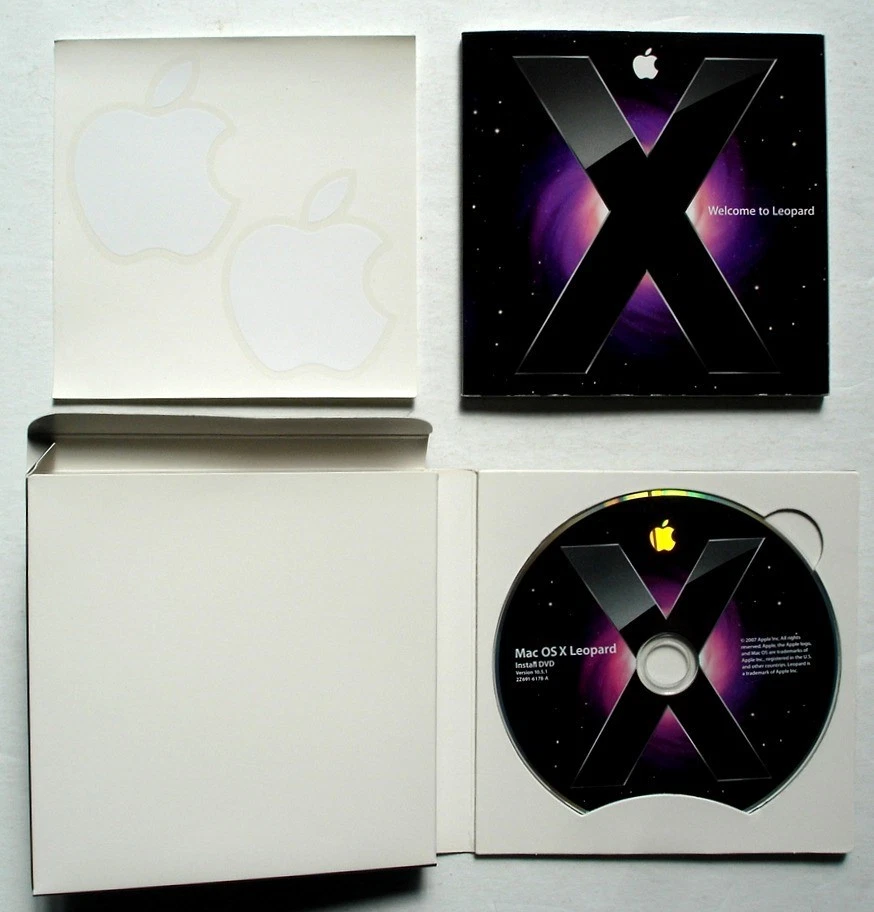 Mac OS X Leopard 10.5.1, Boxed, MB427Z/A, w/ Stickers - Image 3 of 3