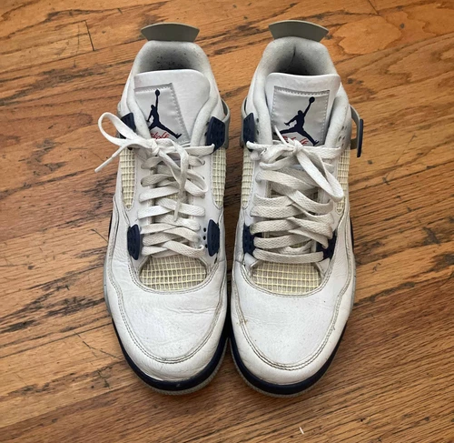 Nike Air Jordan 4 Retro Midnight Navy Size 11 DH6927-140 OG Cement White