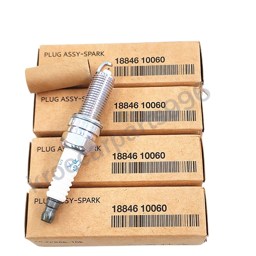 4PC Spark Plugs 1884610060 For Hyundai ACCENT Veloster KIA RIO SOUL 1.6L 2011-18
