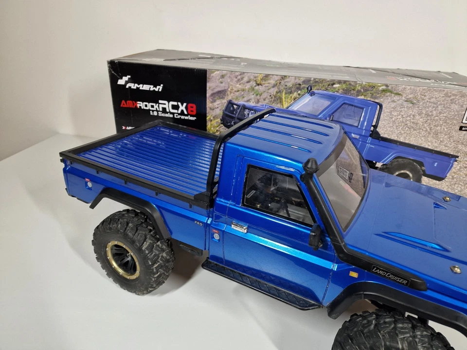 Amewi 22469 AMXRock RCX8P Rc Scale Crawler Pick-Up 1:8 Blau Scaler Offroad - Bild 4 von 4