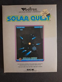 Solar Quest (Vectrex, 1982) With Cartridge, Box, & Overlay 