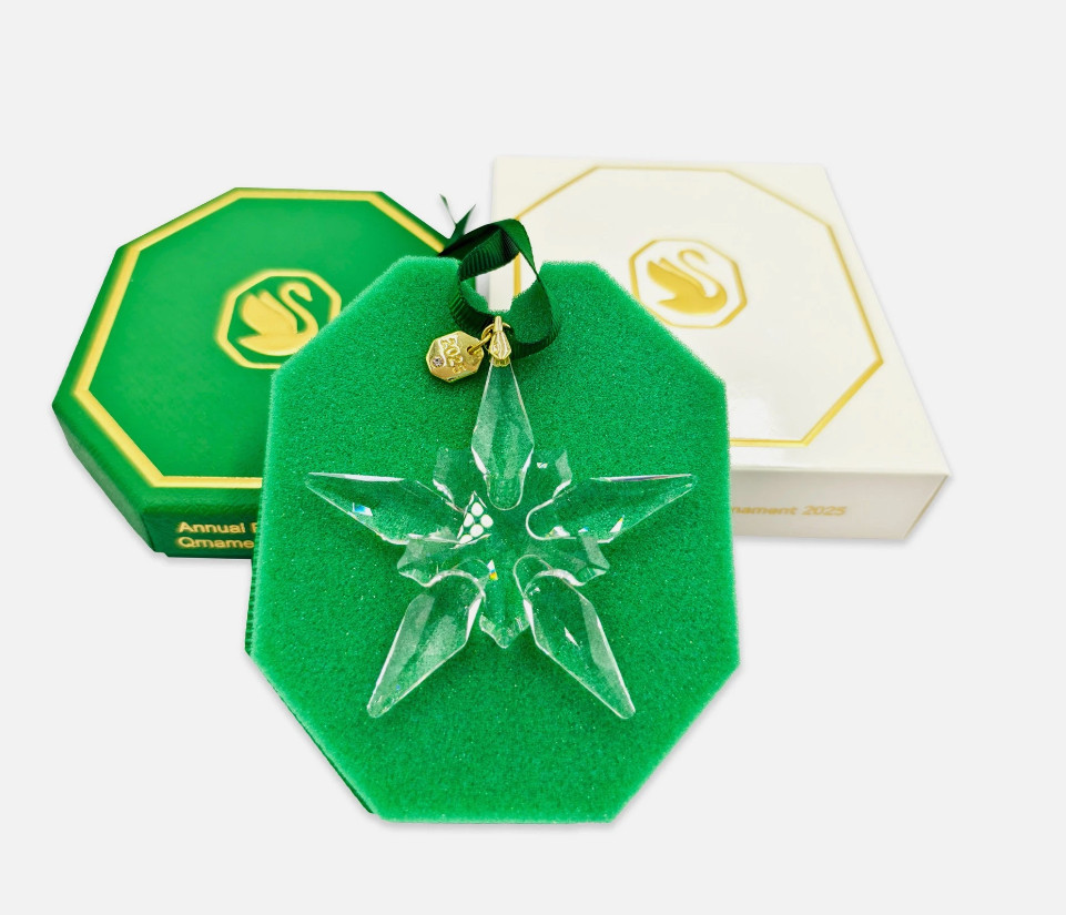 5691172 Swarovski Crystal 2025 ANNUAL EDITION LARGE CHRISTMAS ORNAMENT AUTHENTIC