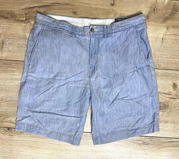 Men Polo Ralph Lauren Shorts Blue Cotton 34