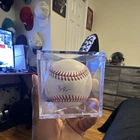 Signed Original Baseball Ball in Clear Display Cube Case - Not Authenticated