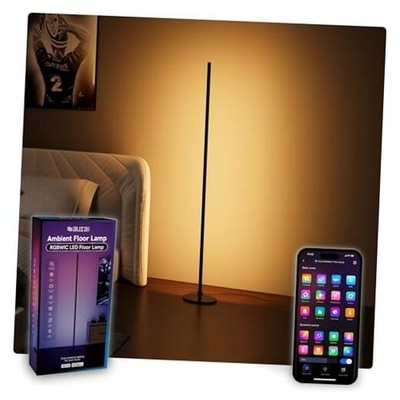 Aura RGBICW Floor Lamp, Ambient Lighting LED Corner Light App & Voice Control 