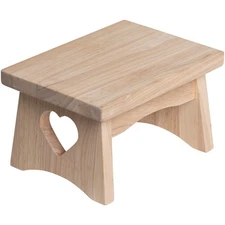 eHemco Rectangular Solid Hardwood Step Stool/Footstool, 7.5 Inches (Collectible)