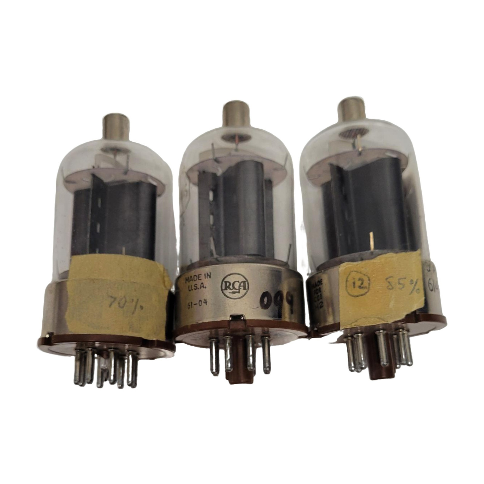 Lot Of 3 Used 70% To 99% Jan 6146 Rca Vintage Ham Radio Transmitting Tu