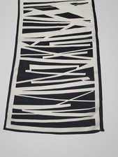 Vintage Vera Neumann designer scarf Black and White 10"x45"