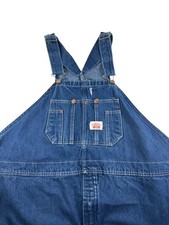 Roundhouse Cotton Mens Overalls Size 58 X 30 USA Workwear Blue Denim USA READ