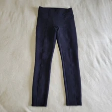 SPANX Faux Suede Classic Navy Shaping Leggings Womens Size Medium 20322R