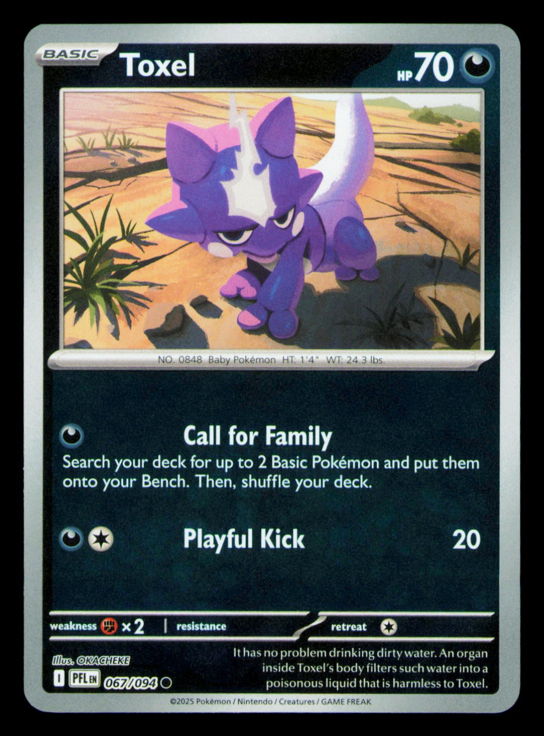 Toxel Reverse Holofoil Common ME02: Phantasmal Flames 067/094 NM