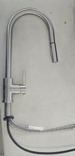 High Arc Single Hole Pull Down Faucet. Polished Nickel.