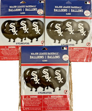 Chicago White Sox Baseball Team 12&rdquo; Lot of 3 Black Balloons Party Decoration New
