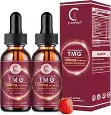 TMG Supplements Liquid Drops 1000mg - Trimethylglycine High Absorption Fast-Acti