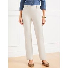 Talbots Straight Leg Chino White Size 14 Long NWT