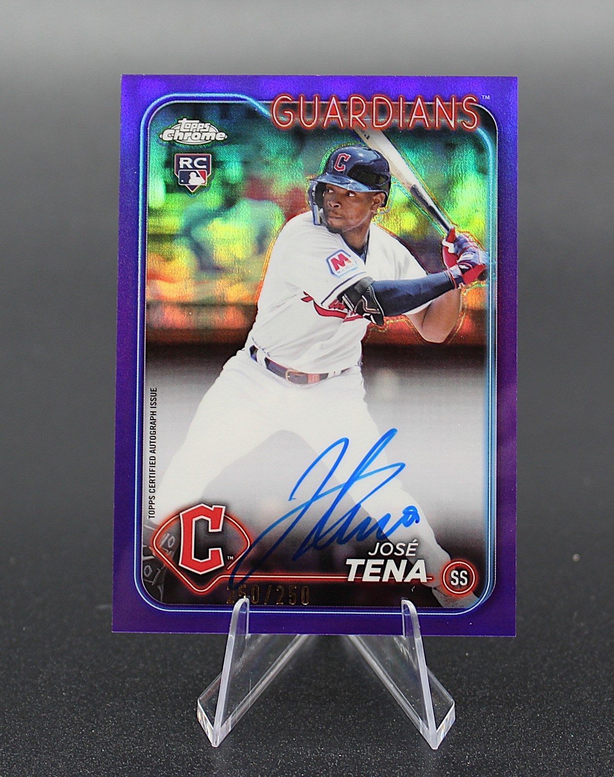 2024 Topps Chrome Jose Tena Rookie Auto True Purple Refractor RC 250/250 #RA-JT