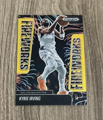 2024-25 Panini Prizm Black Kyrie Irving Fireworks Gold /10 Mavericks SSP