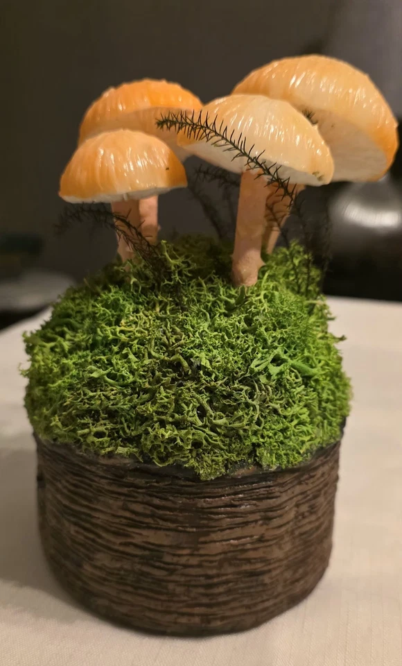 Mushroom And Moss Lighted Decor Four Mushrooms 3light That Illuminates The 4th - Image 2 of 4