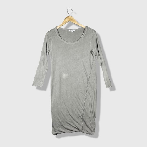 James Perse T-Shirt Dress Women 1 Gray Minimalist Casual Basic Everyday