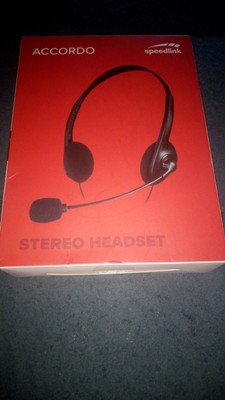 Speedlink ACCORDO Stereo Headset Mikrofon 2x 3,5mm Klinken-Stecker PC Notebook