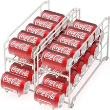 2 Pack of Stackable Can Storage Dispensers Holds 12 Cans each or up to 24 Cans